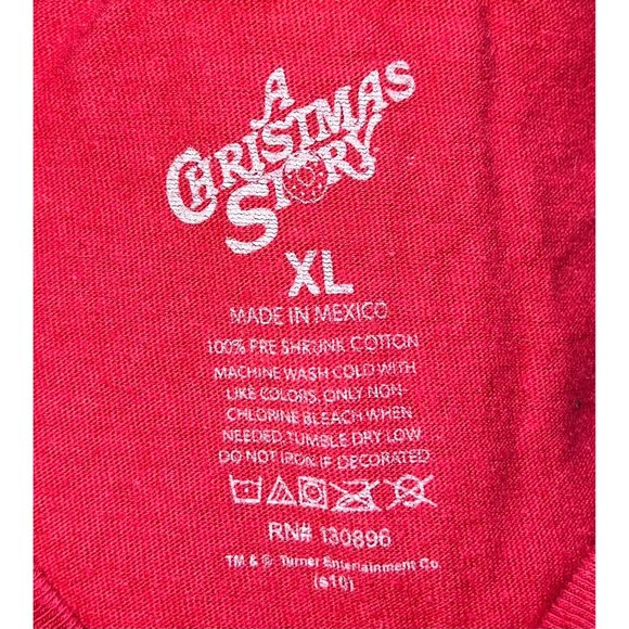 A Christmas Story Men’s Leg Lamp Graphic Tee Shirt Top Size XL - Picture 3 of 3